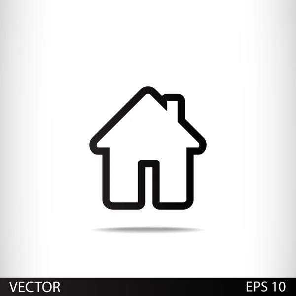 Casa plana icono . — Vector de stock