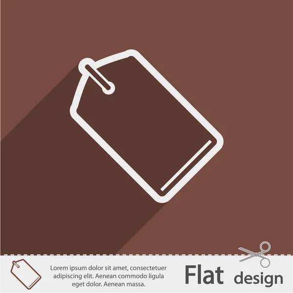 Tag Icône plate — Image vectorielle