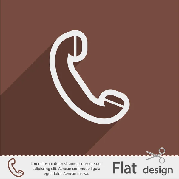 Telefoonnummer Flat Icon — Stockvector