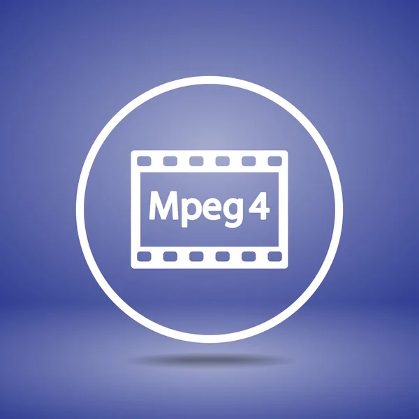 Ikona videa MPEG 4 — Stockový vektor