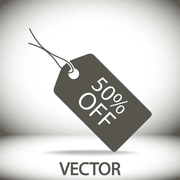 50 percent OFF tag icon — Stock Vector