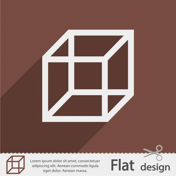 Icono del cubo — Archivo Imágenes Vectoriales