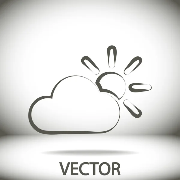 Icône Cloud Style design plat — Image vectorielle