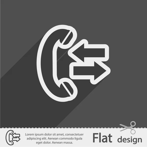 Inkomende en uitgaande gesprekken ondertekenen pictogram — Stockvector