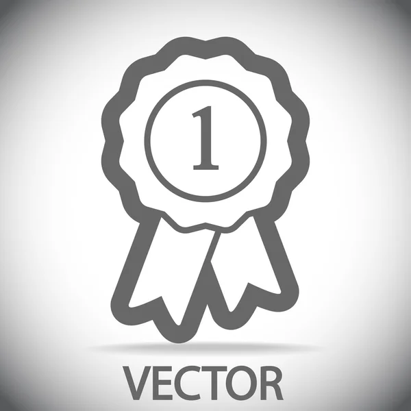 Badge met linten pictogram — Stockvector