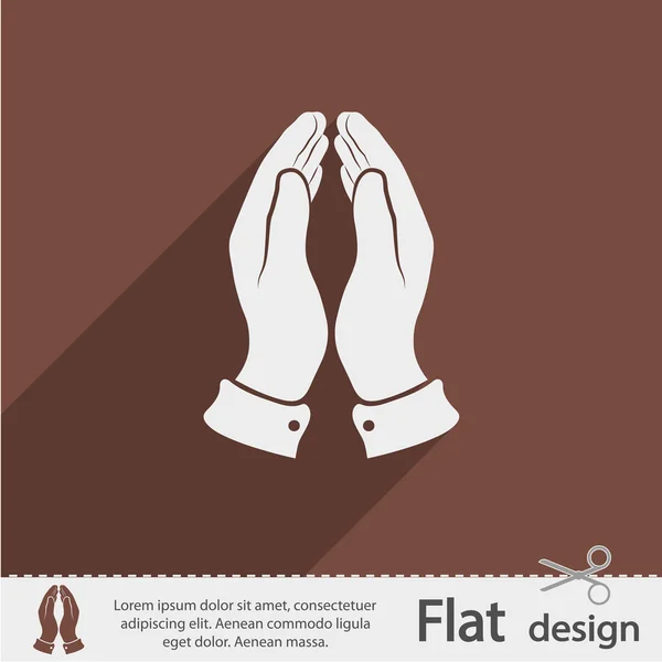 Praying hands icon — Stock Vector