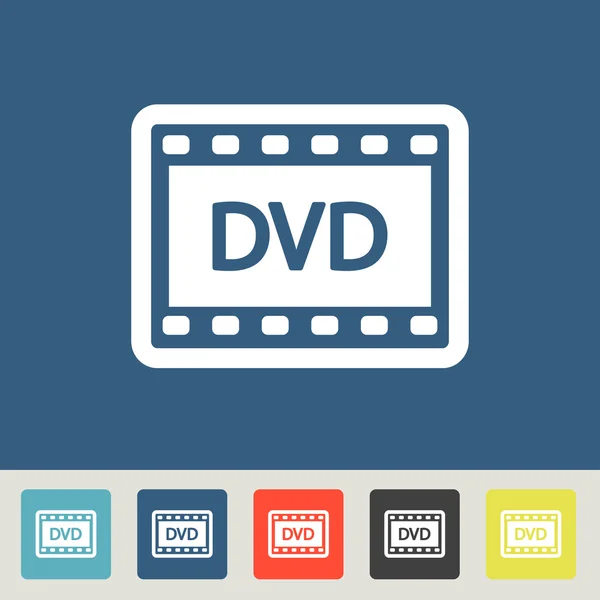 Set icone DVD — Vettoriale Stock