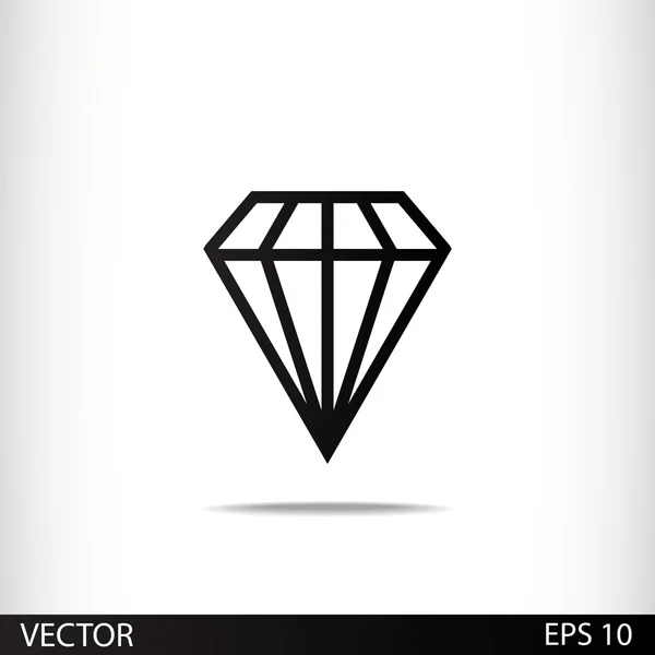 Diamantpictogram — Stockvector