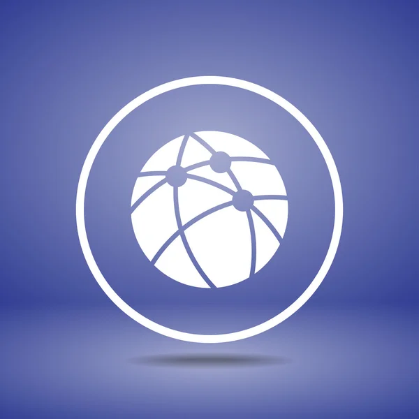Icono de tecnología global o red social — Archivo Imágenes Vectoriales