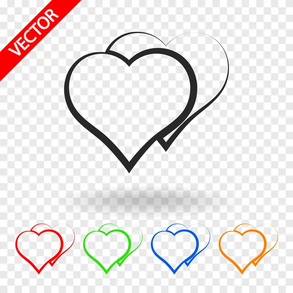 Icono del corazón — Vector de stock