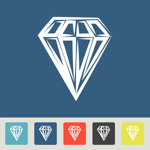 Set de iconos de diamante — Archivo Imágenes Vectoriales