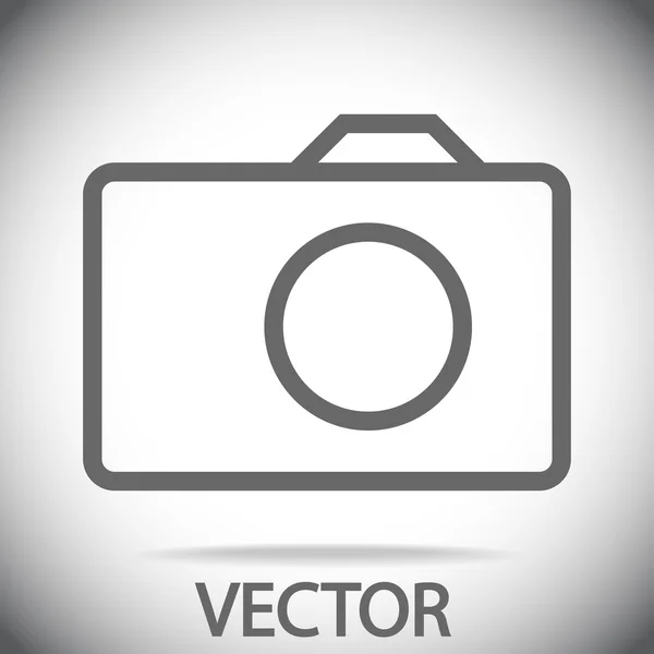 Platte pictogram van de camera — Stockvector