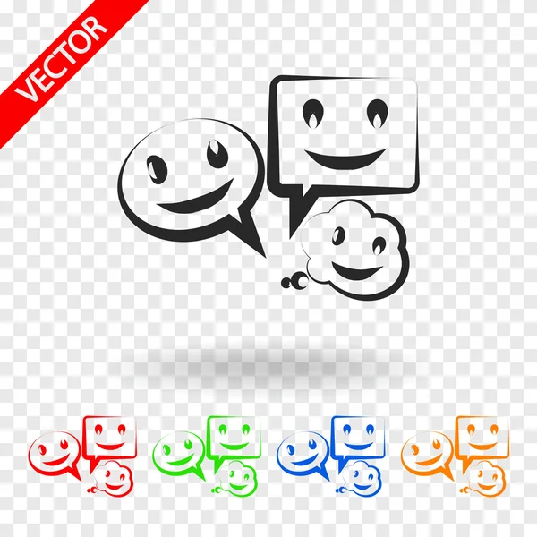 Smile talking bubble icon — Stock Vector