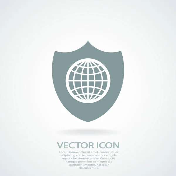 Ikona štítu — Stockový vektor