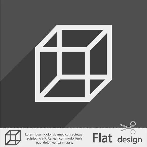 Icono del cubo — Archivo Imágenes Vectoriales
