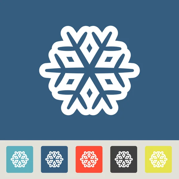 Conjunto de iconos de copo de nieve — Archivo Imágenes Vectoriales