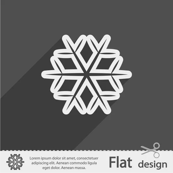 Icono de copo de nieve — Vector de stock