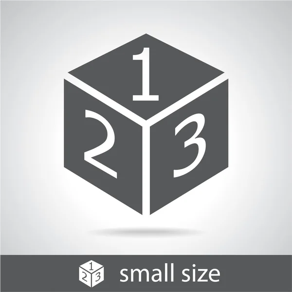 3d cube logo design icon — Stock Vector