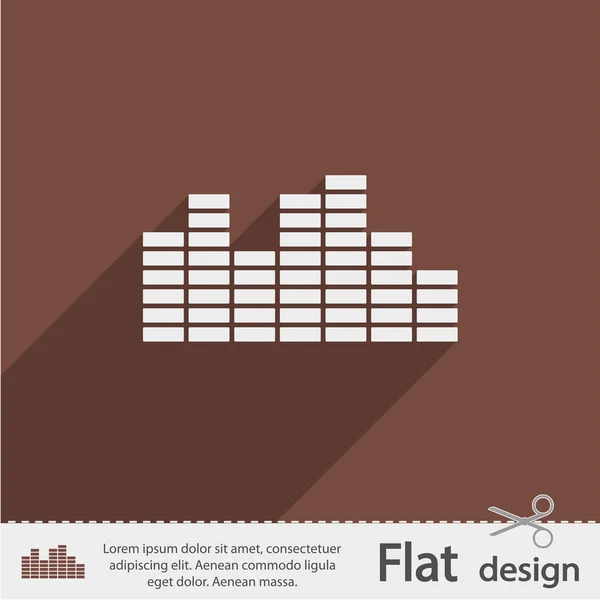 Soundwave muziek pictogram — Stockvector