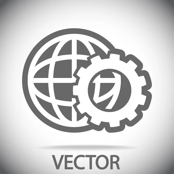 Parameters instellen, wereldbol icoon — Stockvector