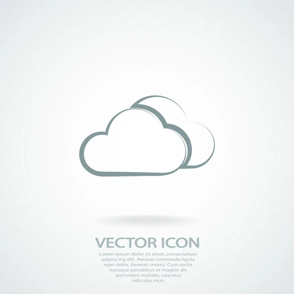 Icono de nube — Vector de stock