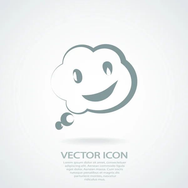 Sonrisa hablando icono de la burbuja — Vector de stock