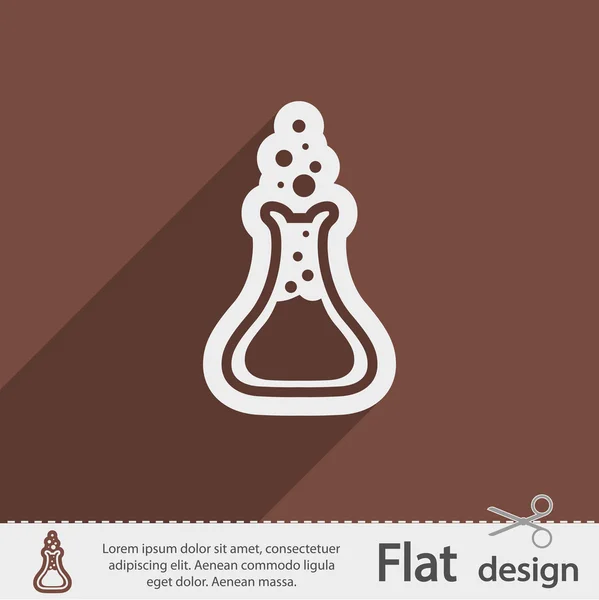 Laboratorium glas pictogram — Stockvector