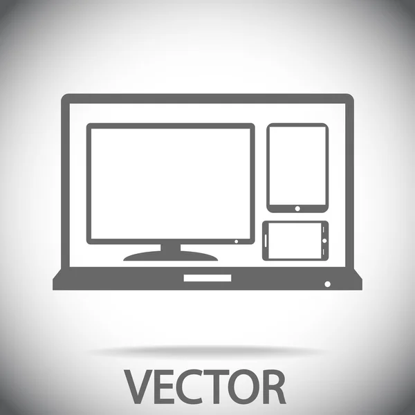 Conjunto de iconos de dispositivos electrónicos — Vector de stock