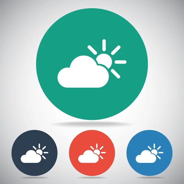 Cloud icon Estilo de diseño plano — Archivo Imágenes Vectoriales