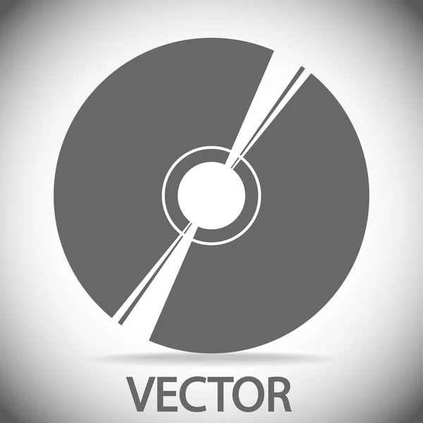 Het pictogram cd of dvd — Stockvector