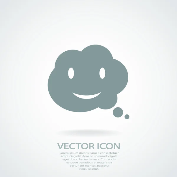 Sonrisa hablando icono de la burbuja — Vector de stock