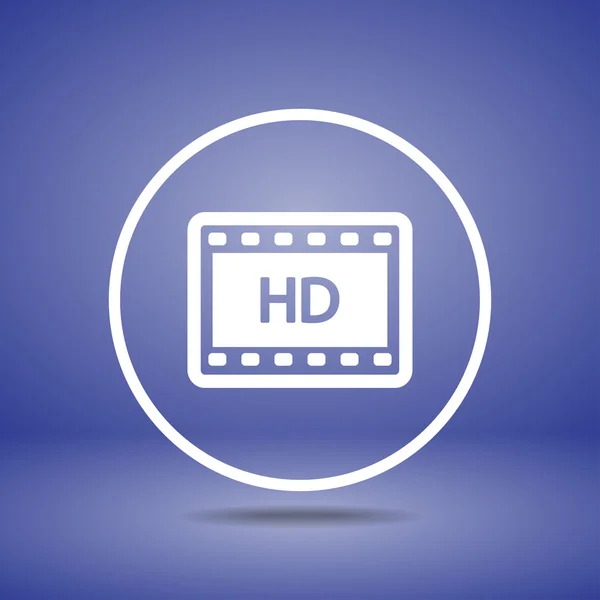 Icona video HD — Vettoriale Stock