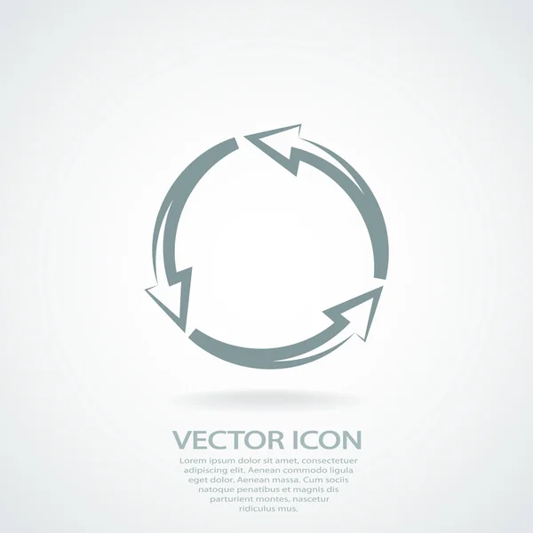 Flecha circular icono — Vector de stock