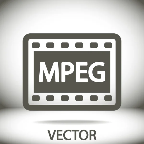 Ícone de vídeo MPEG — Vetor de Stock