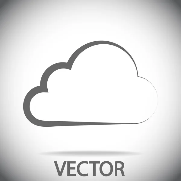 Cloud icon Estilo de diseño plano — Vector de stock