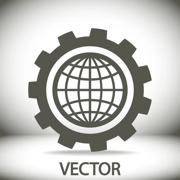 Parameters instellen, wereldbol icoon — Stockvector