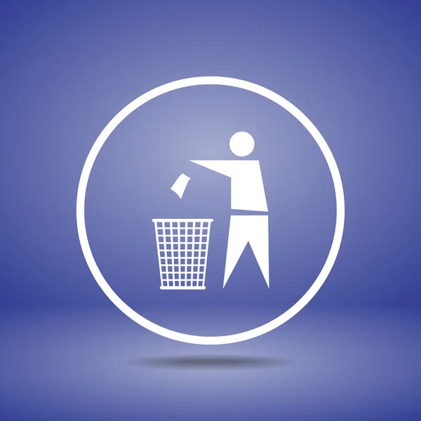 Trash bin icon — Stock Vector