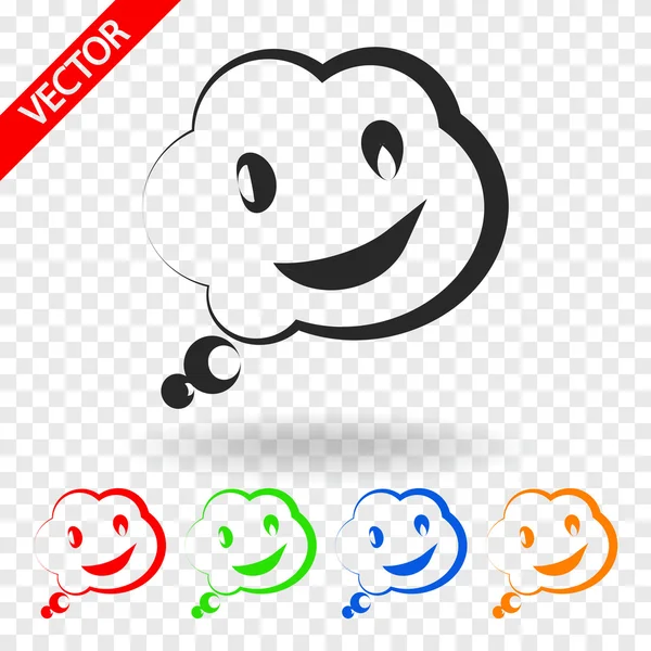 Sonrisa hablando icono de la burbuja — Vector de stock