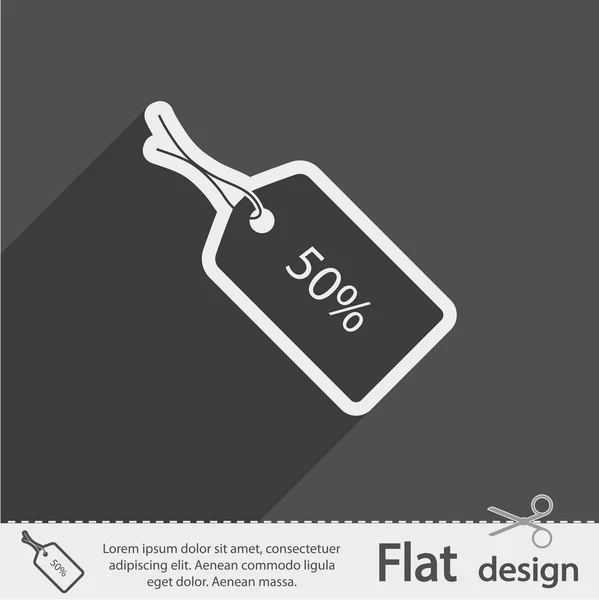 50 procent labelpictogram — Stockvector