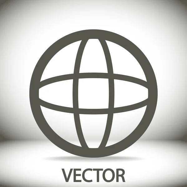 Icono del globo. Estilo de diseño plano — Archivo Imágenes Vectoriales