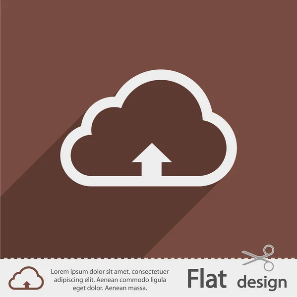 Uploadpictogram in wolk — Stockvector