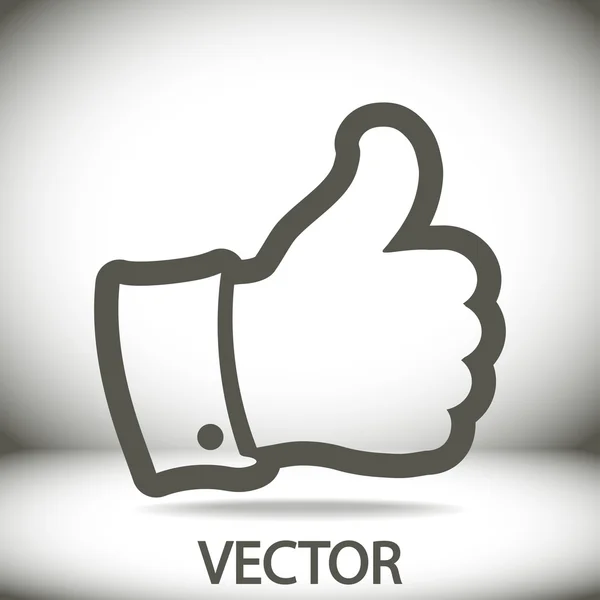 Pulgar hacia arriba iconos — Vector de stock