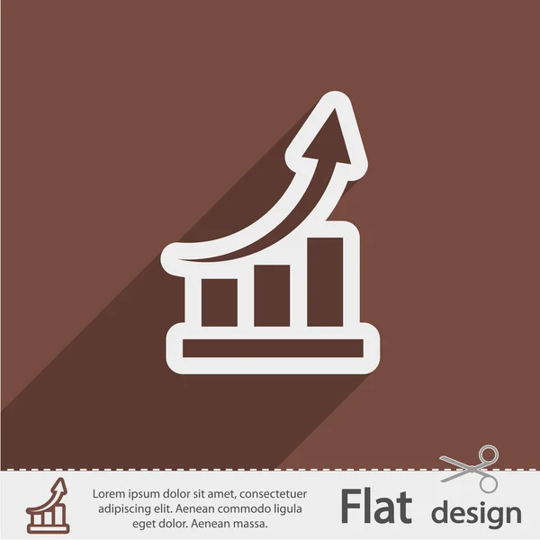 Chart flat icon — Stock Vector