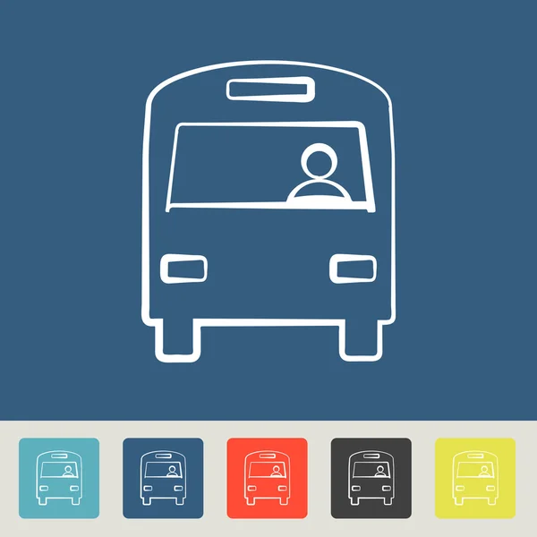Design icona bus — Vettoriale Stock