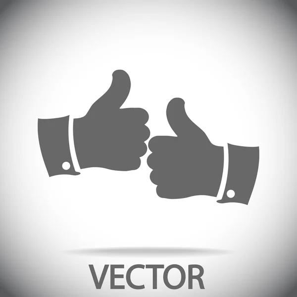 Pulgar hacia arriba icono — Vector de stock