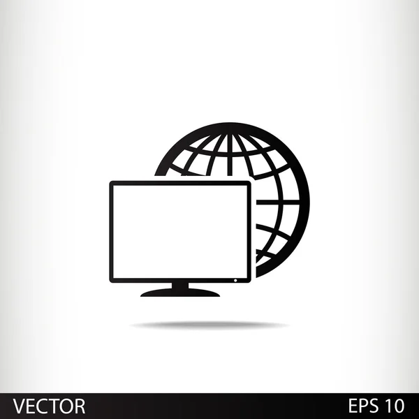 Projeto do ícone do monitor — Vetor de Stock