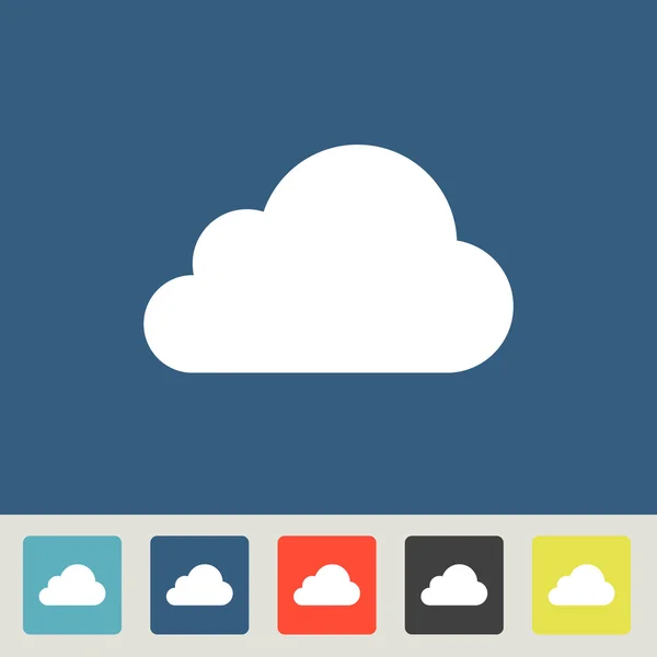 Cloud icon Estilo de diseño plano — Vector de stock