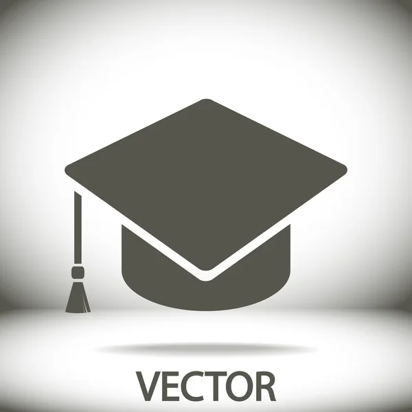 Ícone de boné de graduação — Vetor de Stock