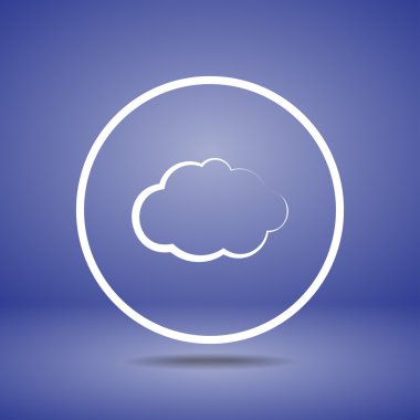 Bulut simge düz tasarım stil