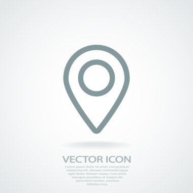 harita işaretçisi düz simgesi